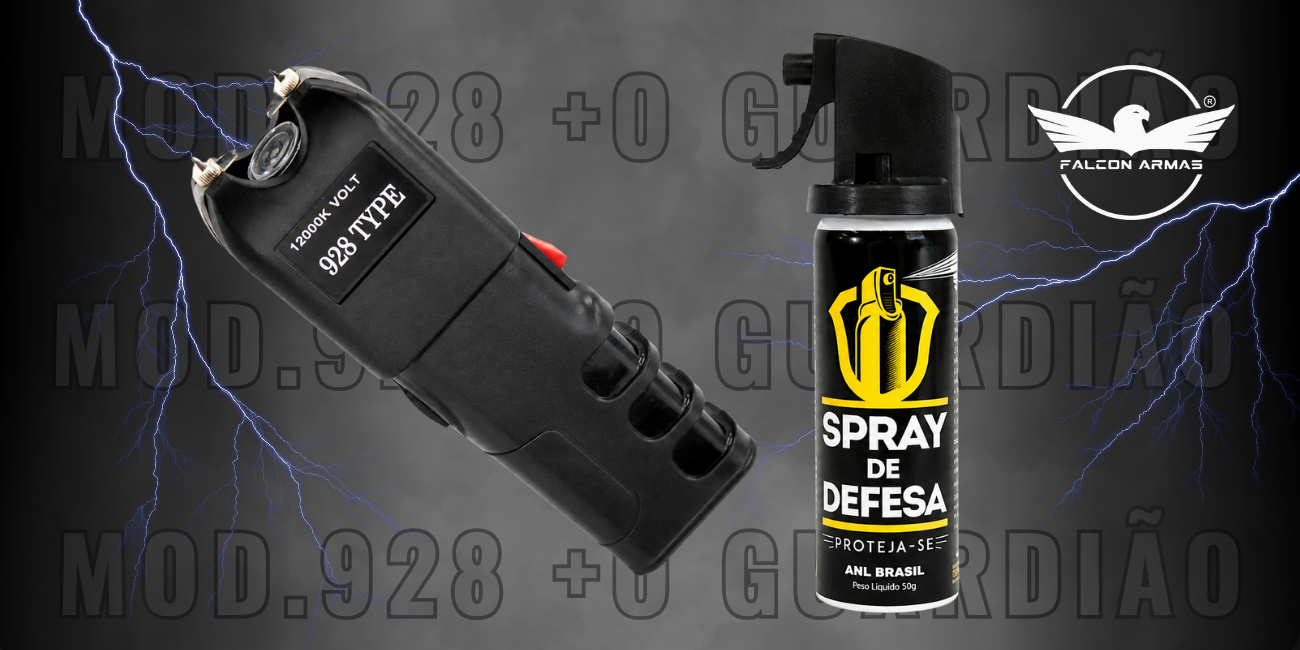 Aparelho de Choque MOD. 928 + Spray de Defesa O Guardião