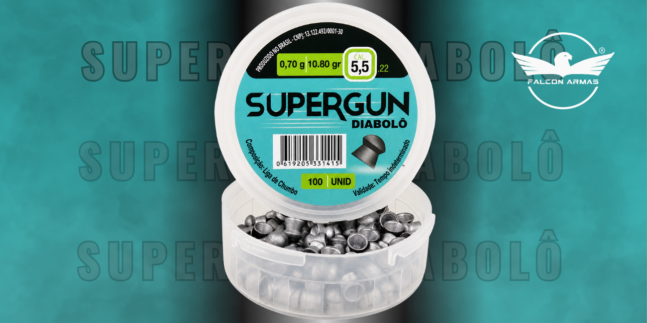 Chumbinho Technogun Supergun Diabol&ocirc; 5,5mm para Carabinas de Press&atilde;o