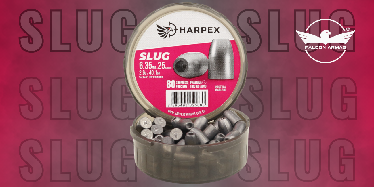 Chumbinho Harpex Slug 6,35mm para Carabinas Gás Ram e PCP