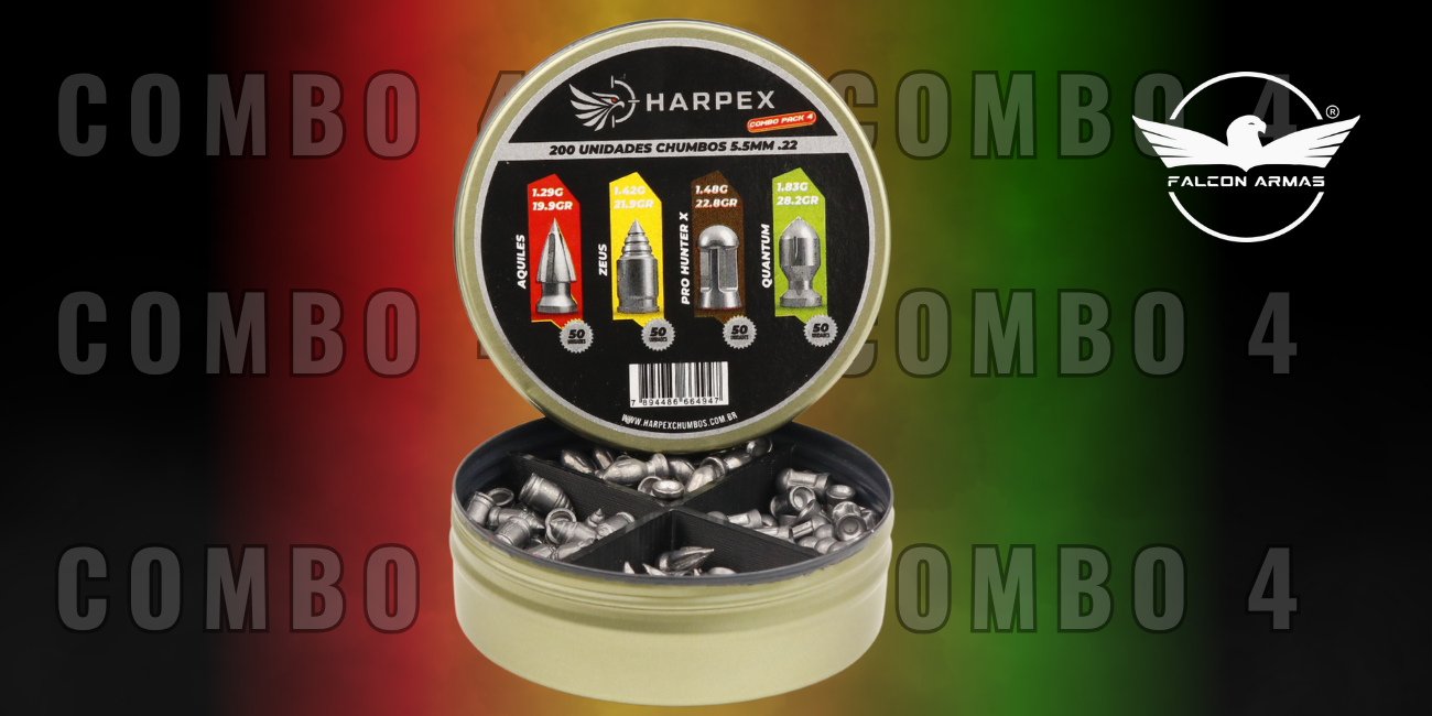 Chumbinho Combo Mix 4 Harpex para Carabinas de Press&atilde;o
