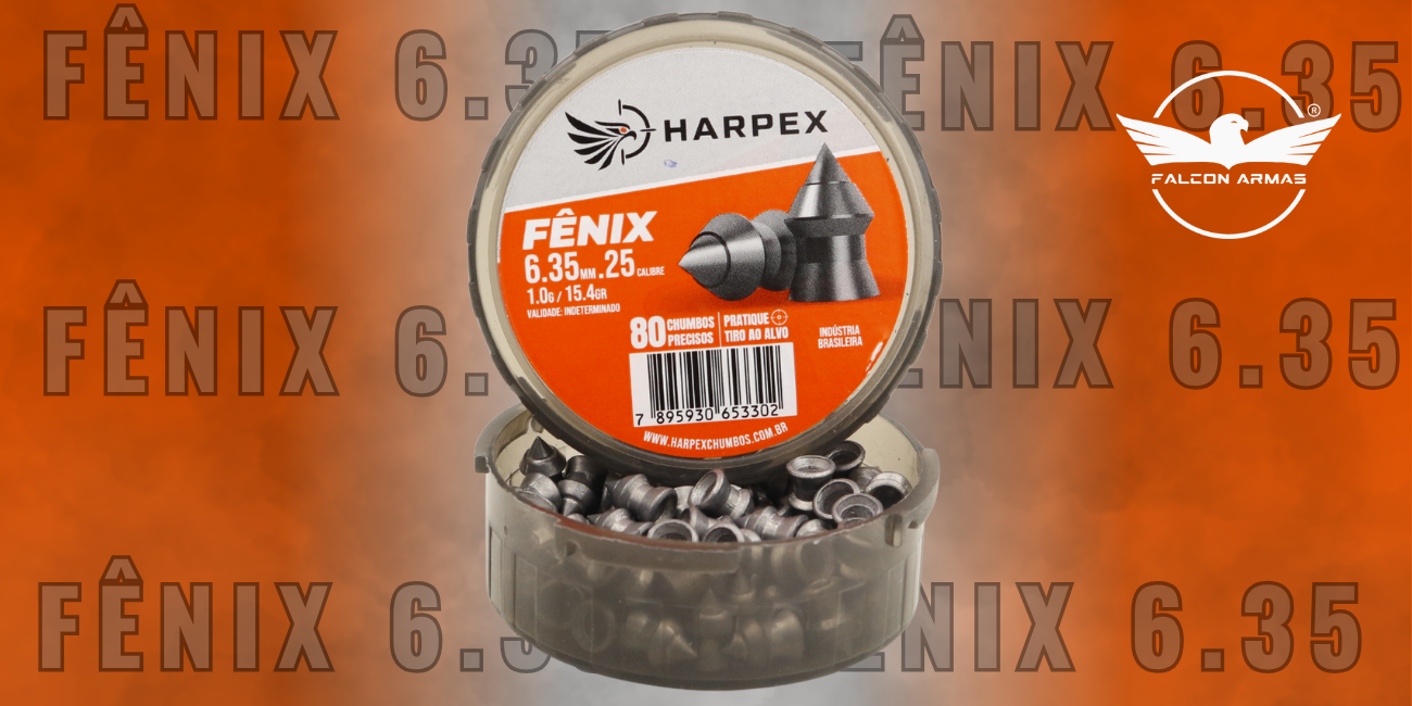 Chumbinho Fenix 6,35mm com 80 unidades para Carabinas