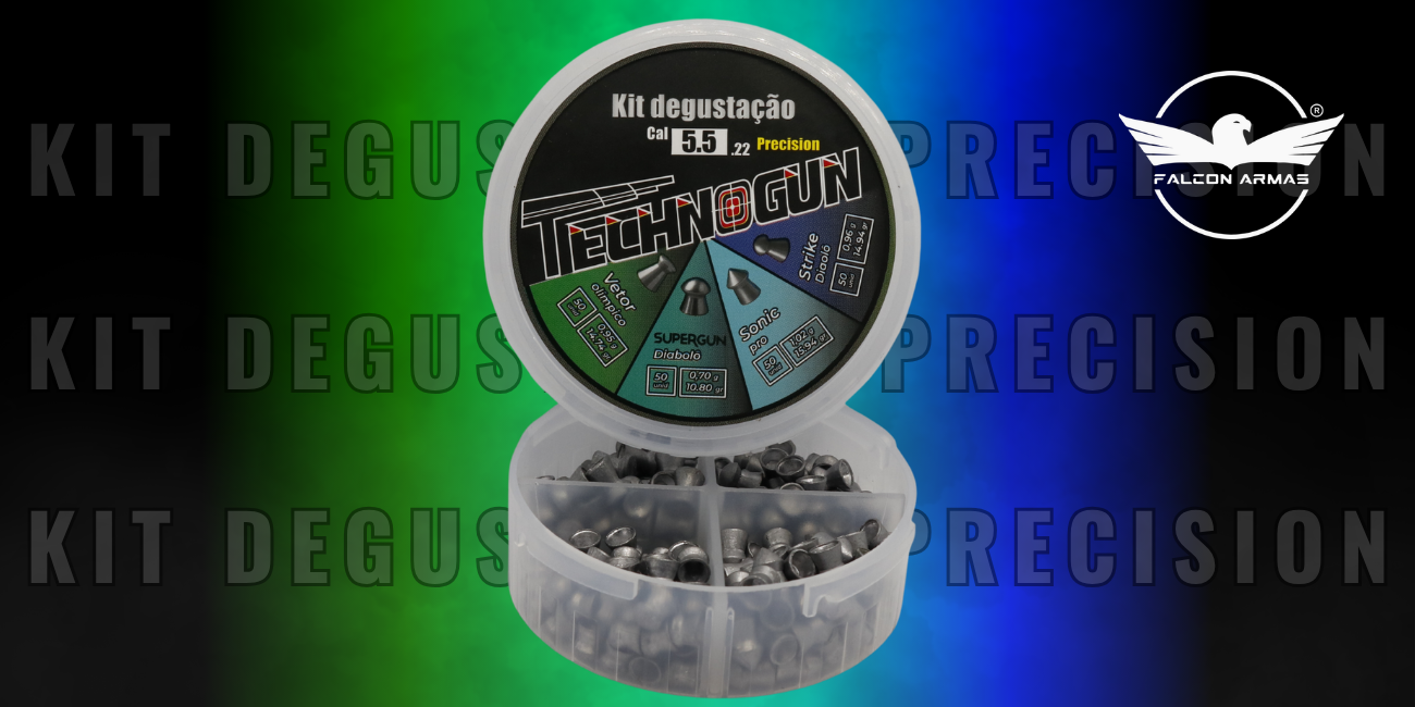 Chumbinho Technogun Kit Degusta&ccedil;&atilde;o Precision para Carabinas