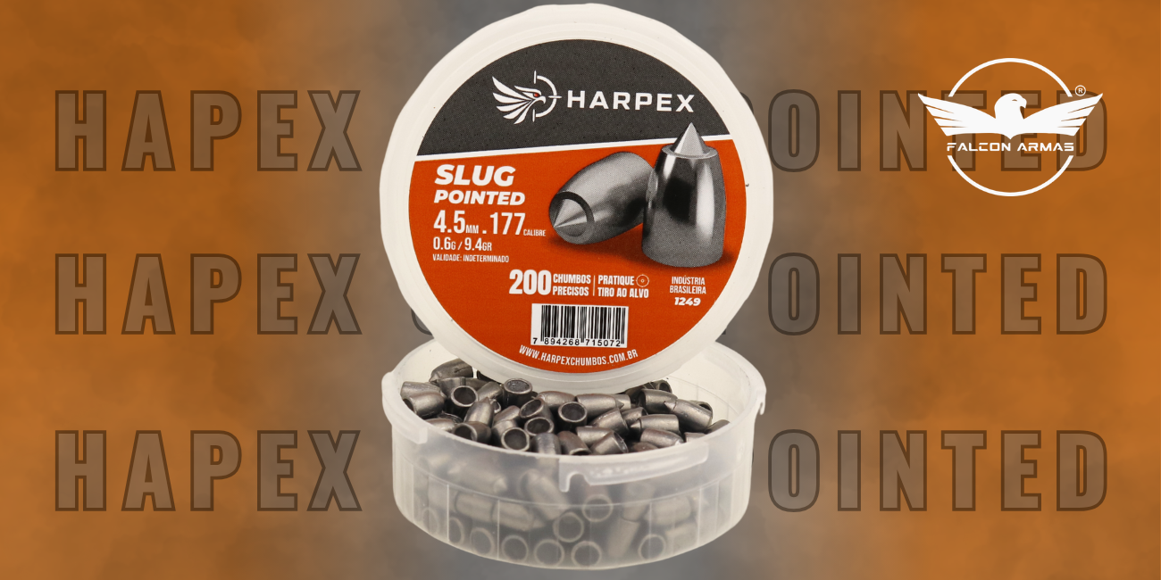 Chumbinho Slug Pointed 4,5mm Harpex para Carabinas de Press&atilde;o
