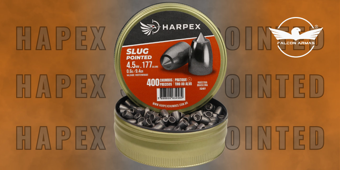 Chumbinho Slug Pointed 4,5mm Harpex para Pistolas de Press&atilde;o