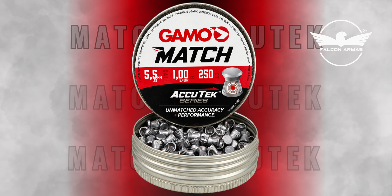 Chumbinho Gamo Accutek Match 5,5mm para Carabinas de Press&atilde;o