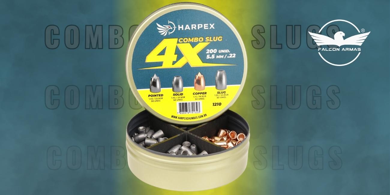 Chumbinhos Harpex Combo Slug para carabinas de Press&atilde;o