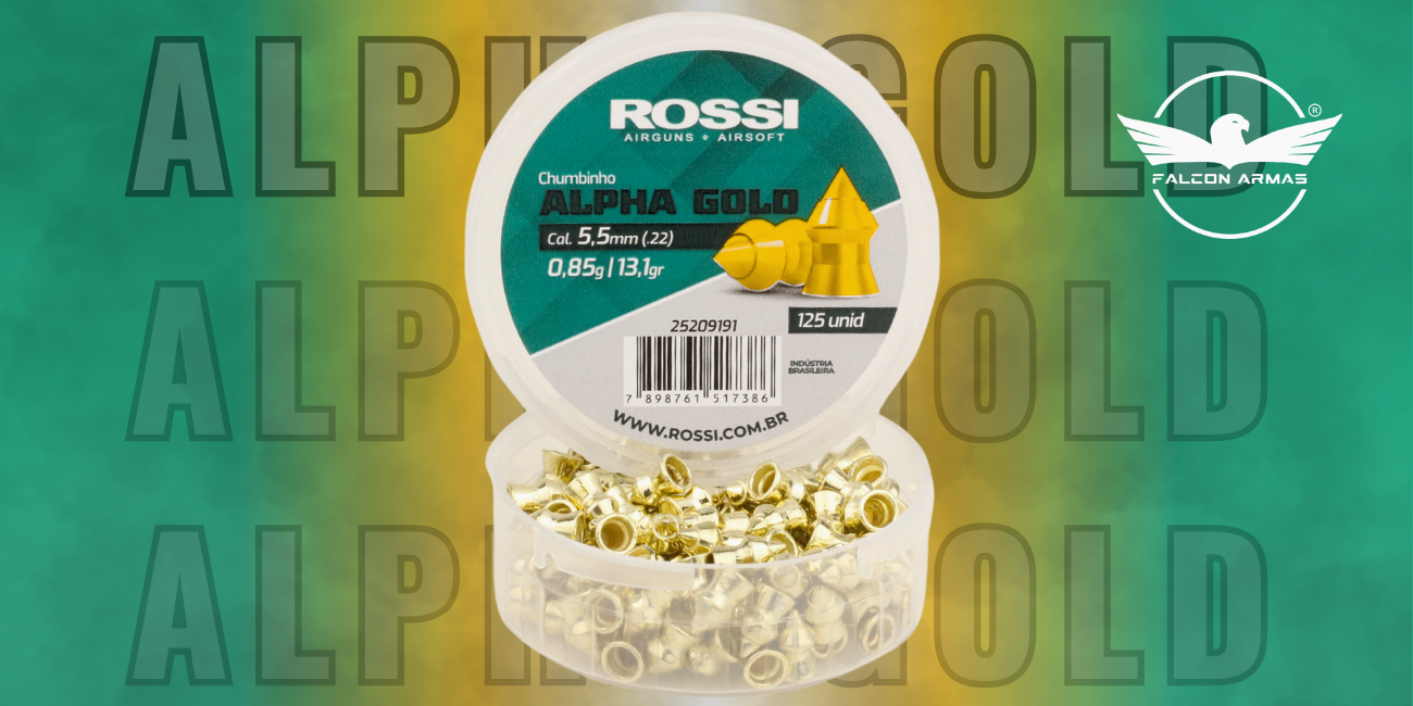 Chumbinho Alpha Gold Rossi para para carabinas de press&atilde;o