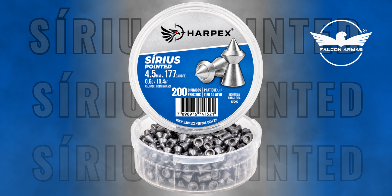 Chumbinho Sirius Pointed 4,5mm Harpex para Carabinas de Press&atilde;o